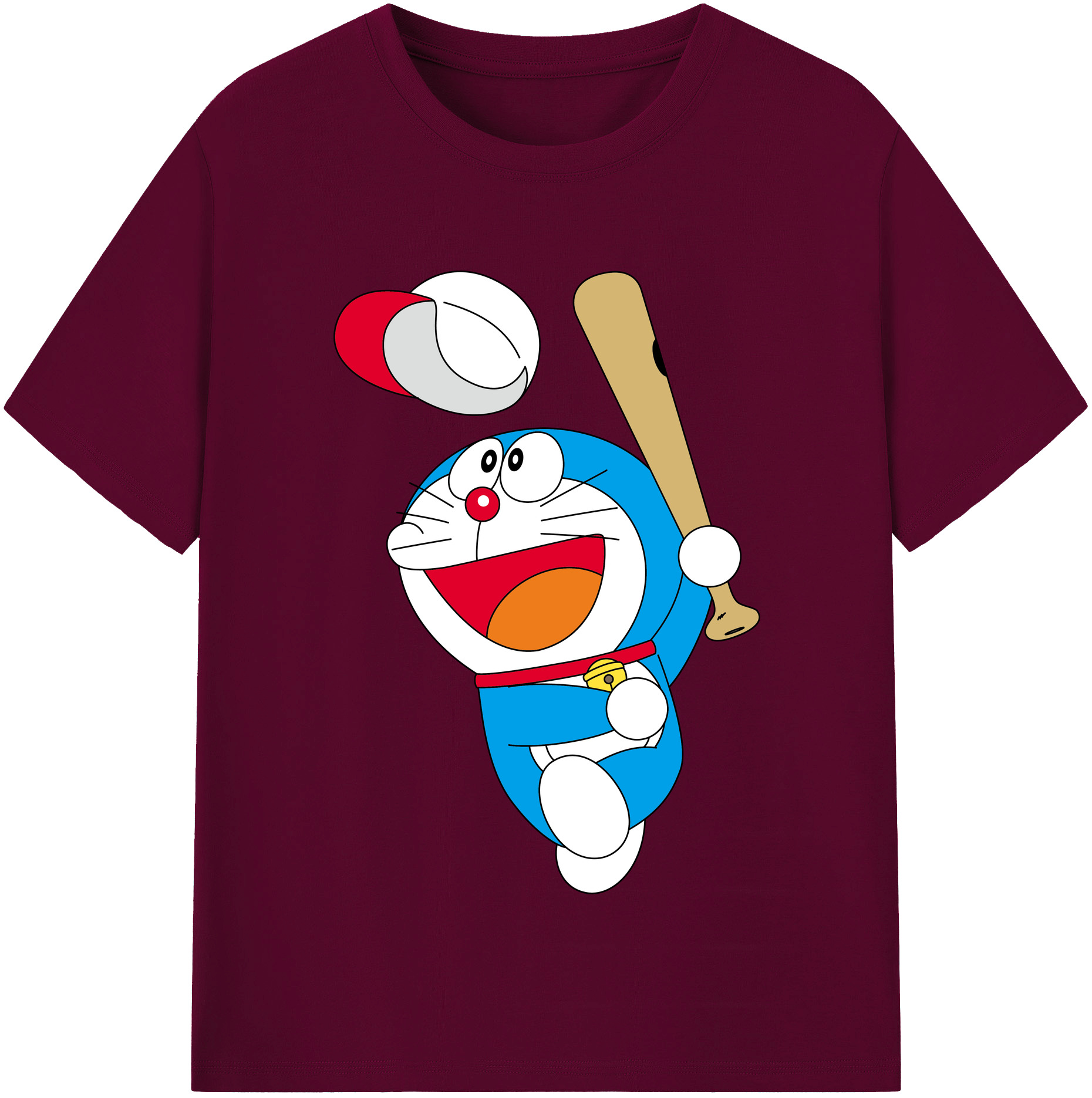 （画像用） ドラえもん Doraemon レディースカジュアルプリントTシャツ（綿100％）